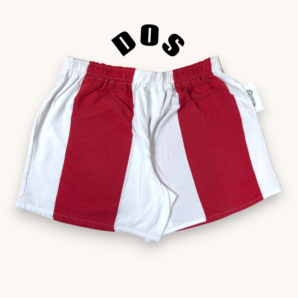 Short parachute Biarritz – Coton upcyclé – Taille unique S à L – Unisexe – Collection Rayé – Quintín