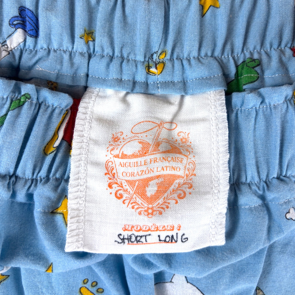 Short long Oui-oui – Coton upcyclé – Taille unique S à L – Unisexe – Collection Pop Culture – Quintín