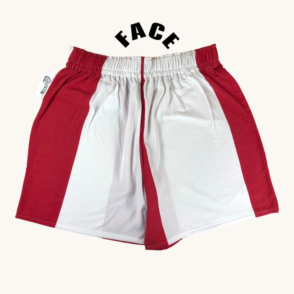 Short long Biarritz– Coton upcyclé – Taille unique S à L – Unisexe – Collection Rayé – Quintín