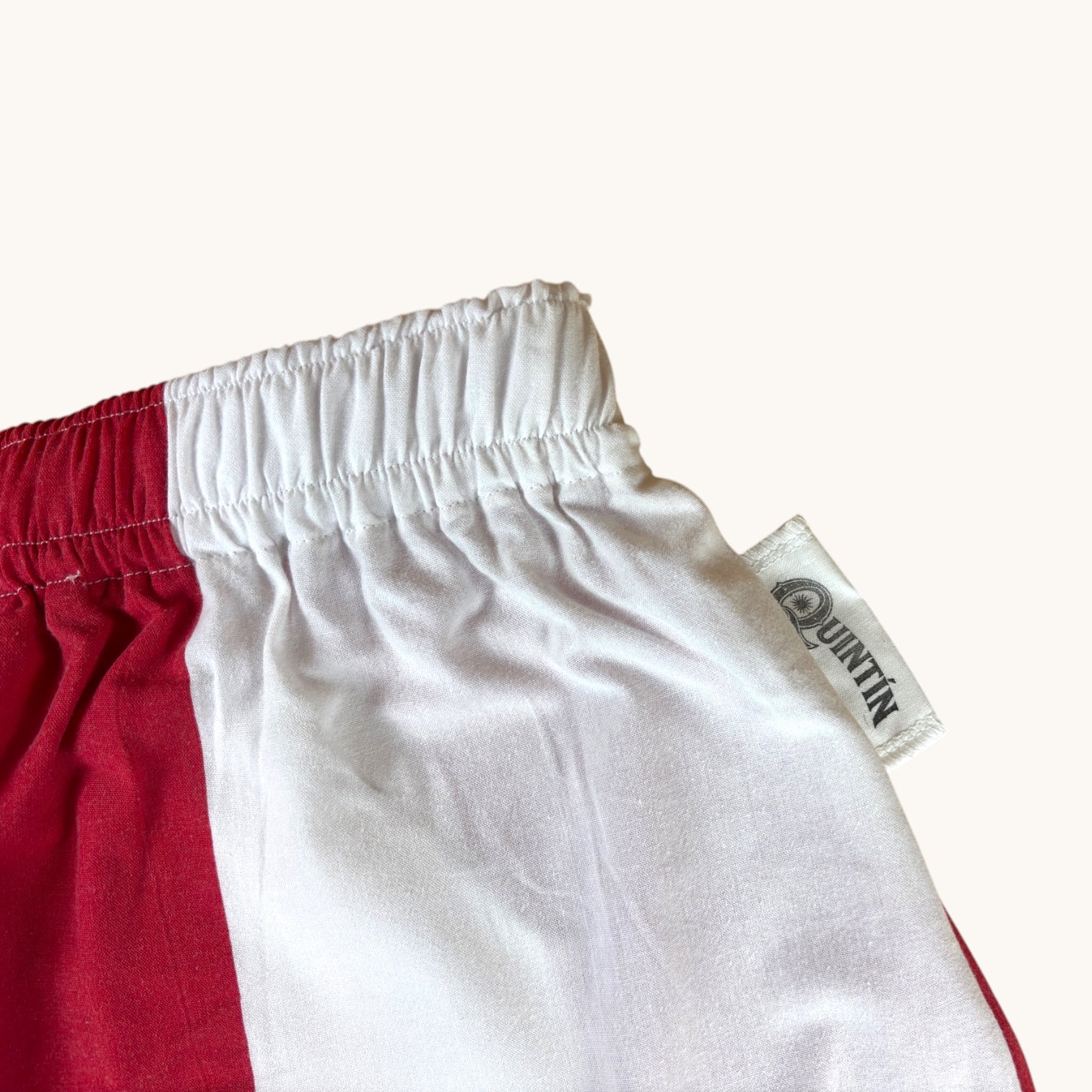 Short long Biarritz– Coton upcyclé – Taille unique S à L – Unisexe – Collection Rayé – Quintín