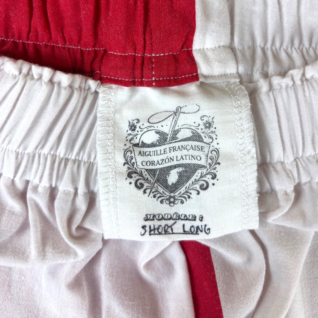 Short long Biarritz– Coton upcyclé – Taille unique S à L – Unisexe – Collection Rayé – Quintín