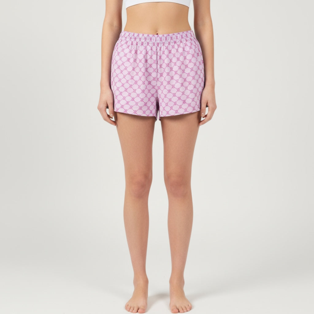 Mini-short Noeuds Papillon Rose – Coton upcyclé – Taille unique S à L – Unisexe – Collection Rose Bonbon – Quintín