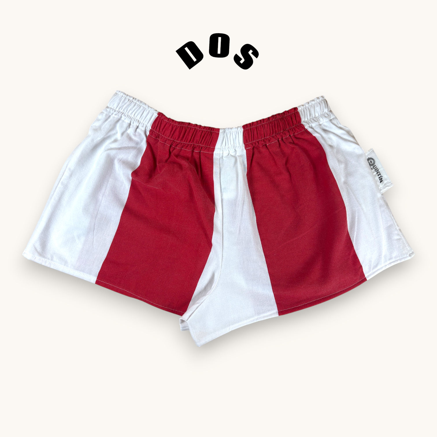 Mini-short Biarritz – Coton upcyclé – Taille unique S à L – Unisexe – Collection Rayé – Quintín