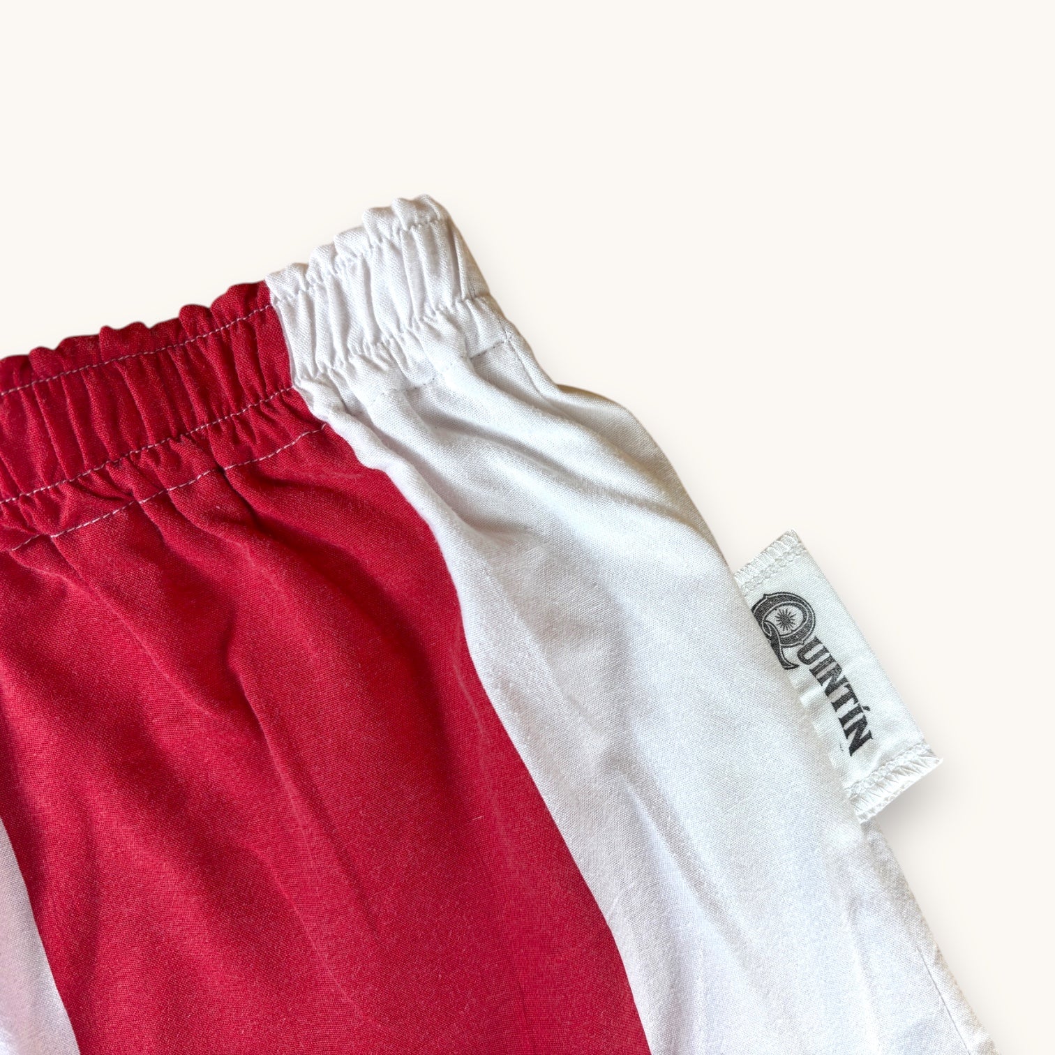 Mini-short Biarritz – Coton upcyclé – Taille unique S à L – Unisexe – Collection Rayé – Quintín