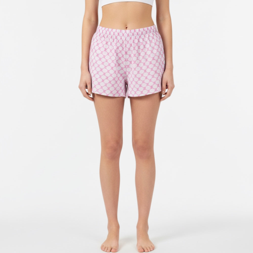 Mini-short Noeuds Papillon Rose n°2 – Coton upcyclé – Taille unique S à L – Unisexe – Collection Rose Bonbon – Quintín