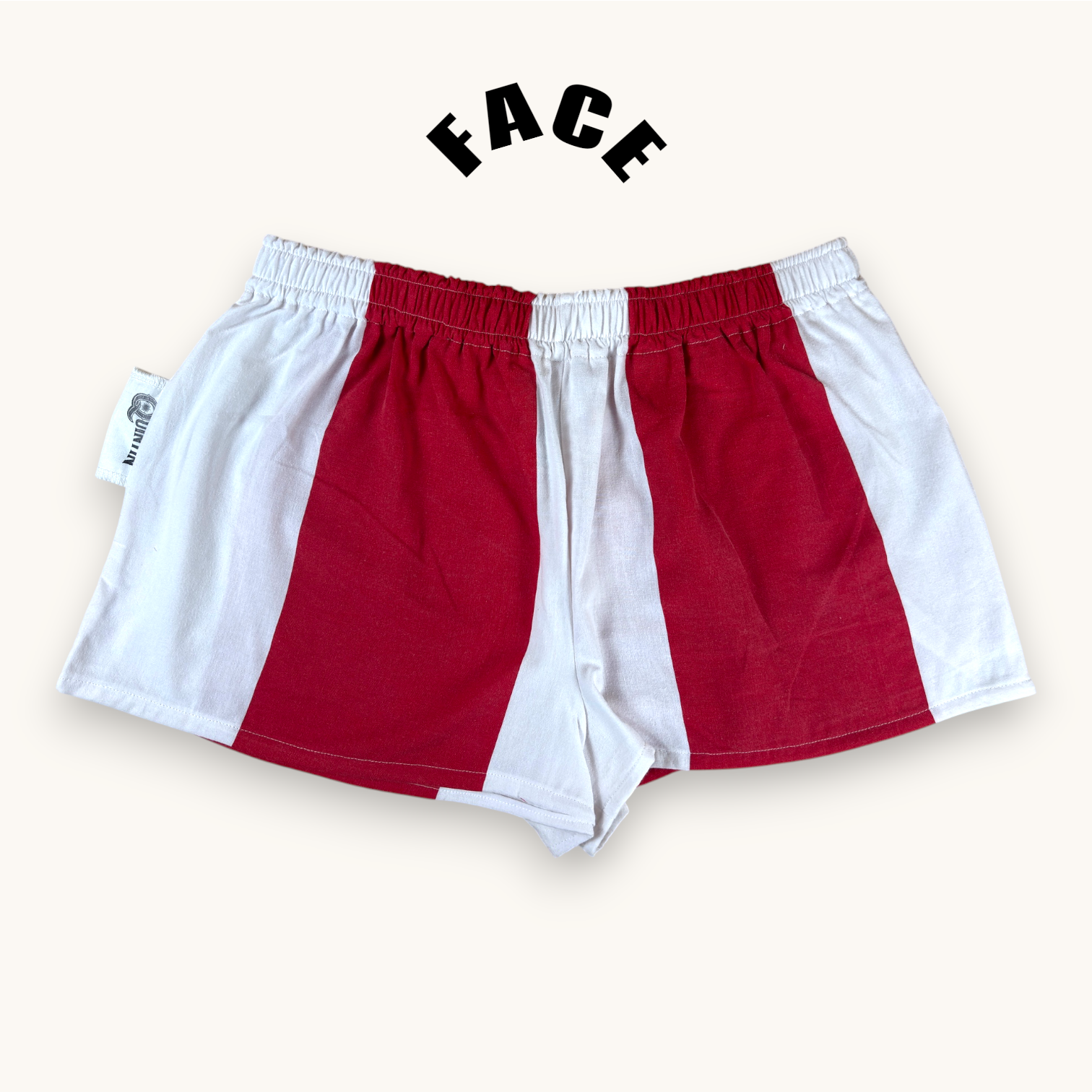 Mini-short Biarritz n°2 – Coton upcyclé – Taille unique S à L – Unisexe – Collection Rayé – Quintín