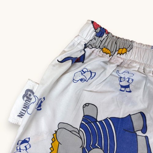 Mini-short Babar – Coton upcyclé – Taille unique S à L – Unisexe – Collection Pop Culture – Quintín