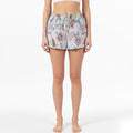 Mini-short Mamie Viviane – Coton upcyclé – Taille unique S à L – Unisexe – Collection Fleurs / Rose Bonbon / Années 70 – Quintín
