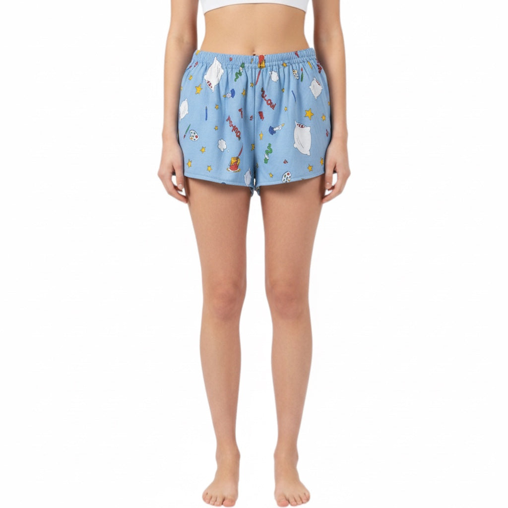 Mini-short Oui-oui – Coton upcyclé – Taille unique S à L – Unisexe – Collection Pop Culture – Quintín