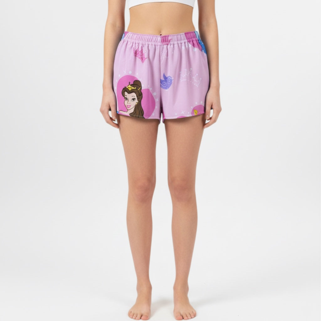 Mini-short Princesse n°2 – Coton upcyclé – Taille unique S à L – Unisexe – Collection Pop Culture / Rose Bonbon – Quintín