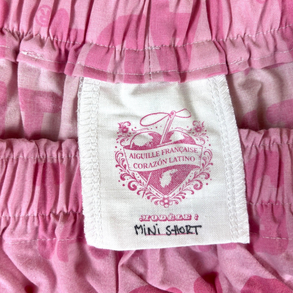 Mini-short Haribo Rose n°2 – Coton upcyclé – Taille unique S à L – Unisexe – Collection Pop Culture / Rose Bonbon – Quintín