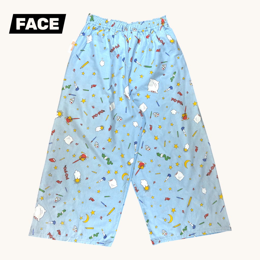 Pantalon évasé Oui-oui – Coton upcyclé – Taille unique S à L – Unisexe – Collection Pop Culture – Quintín