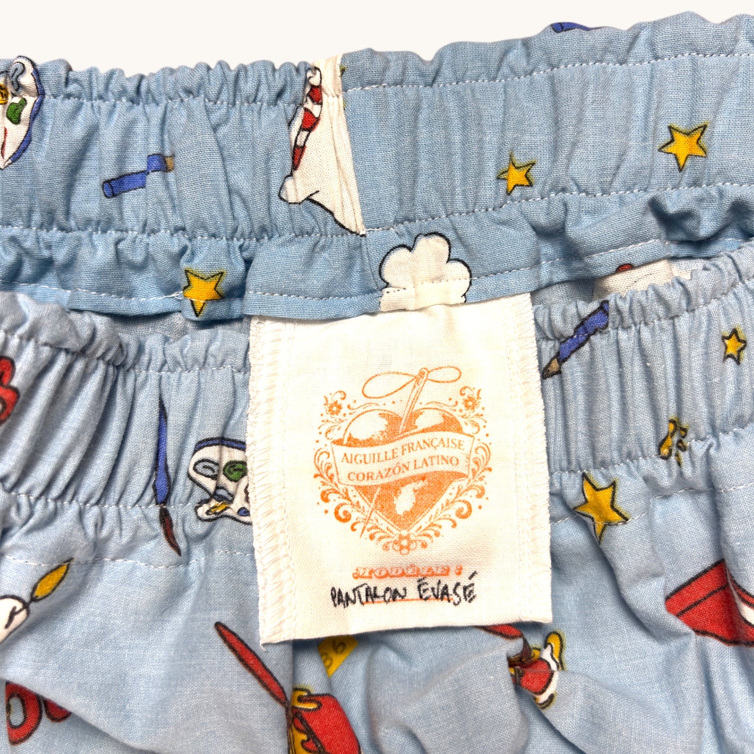 Pantalon évasé Oui-oui – Coton upcyclé – Taille unique S à L – Unisexe – Collection Pop Culture – Quintín