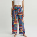 Pantalon évasé 80's – Coton upcyclé – Taille unique S à L – Unisexe – Collection Géométrique – Quintín