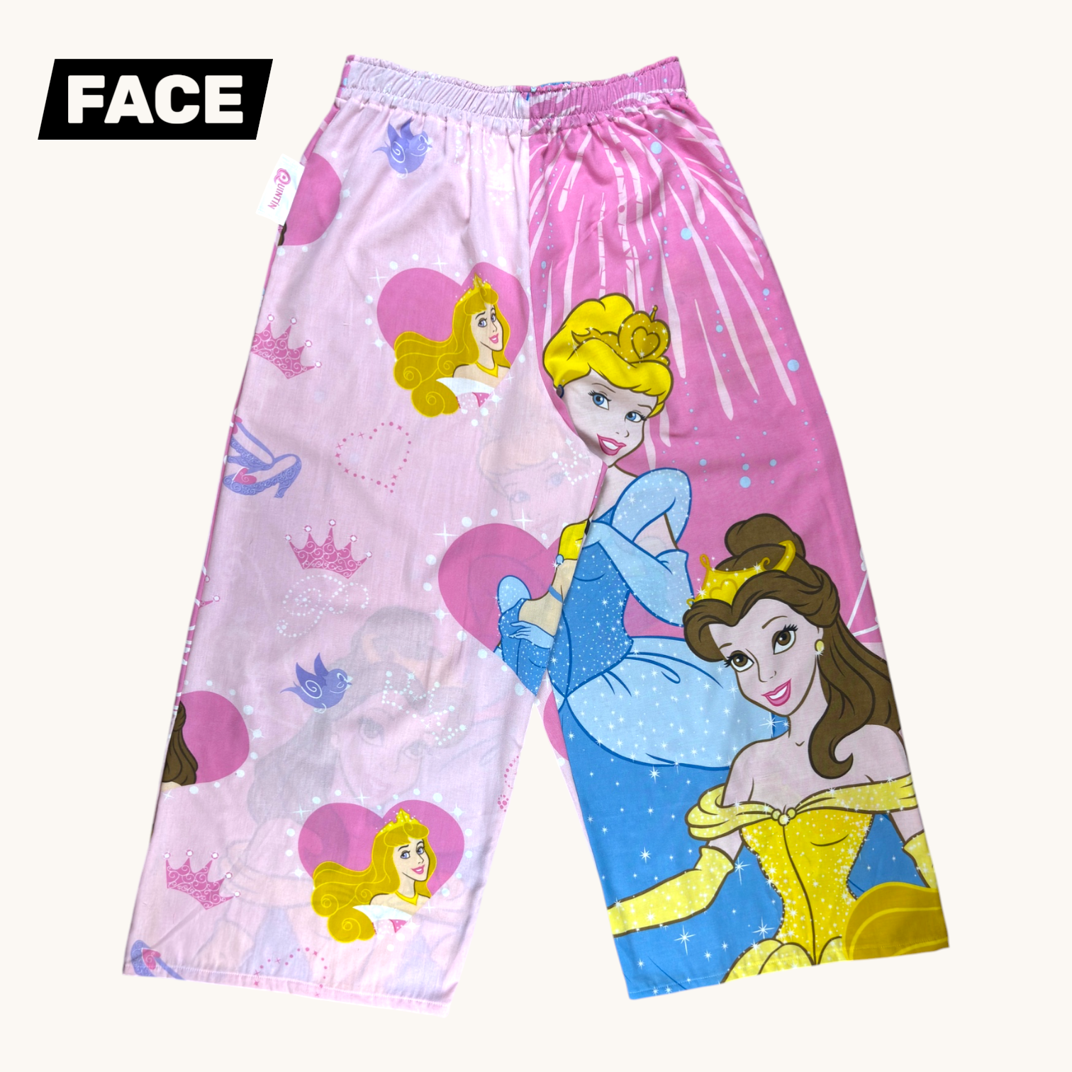 Pantalon évasé Princesse – Coton upcyclé – Taille unique S à L – Unisexe – Collection Pop Culture – Quintín