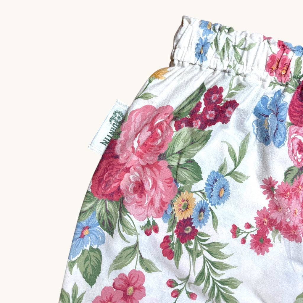 Pantalon évasé Fleurs British – Coton upcyclé – Taille unique S à L – Unisexe – Collection Fleurs – Quintín