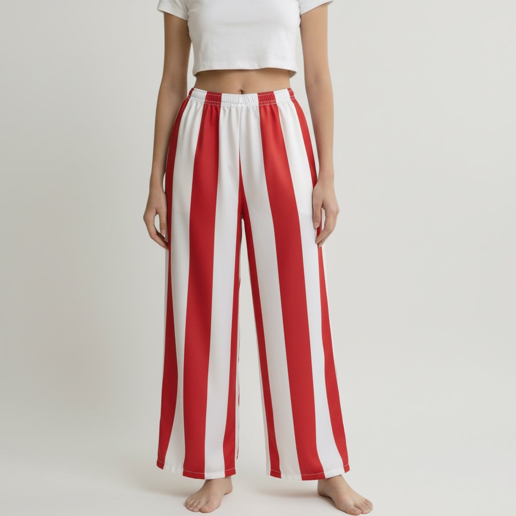 Pantalon évasé Biarritz – Coton upcyclé – Taille unique S à L – Unisexe – Collection Rayé – Quintín