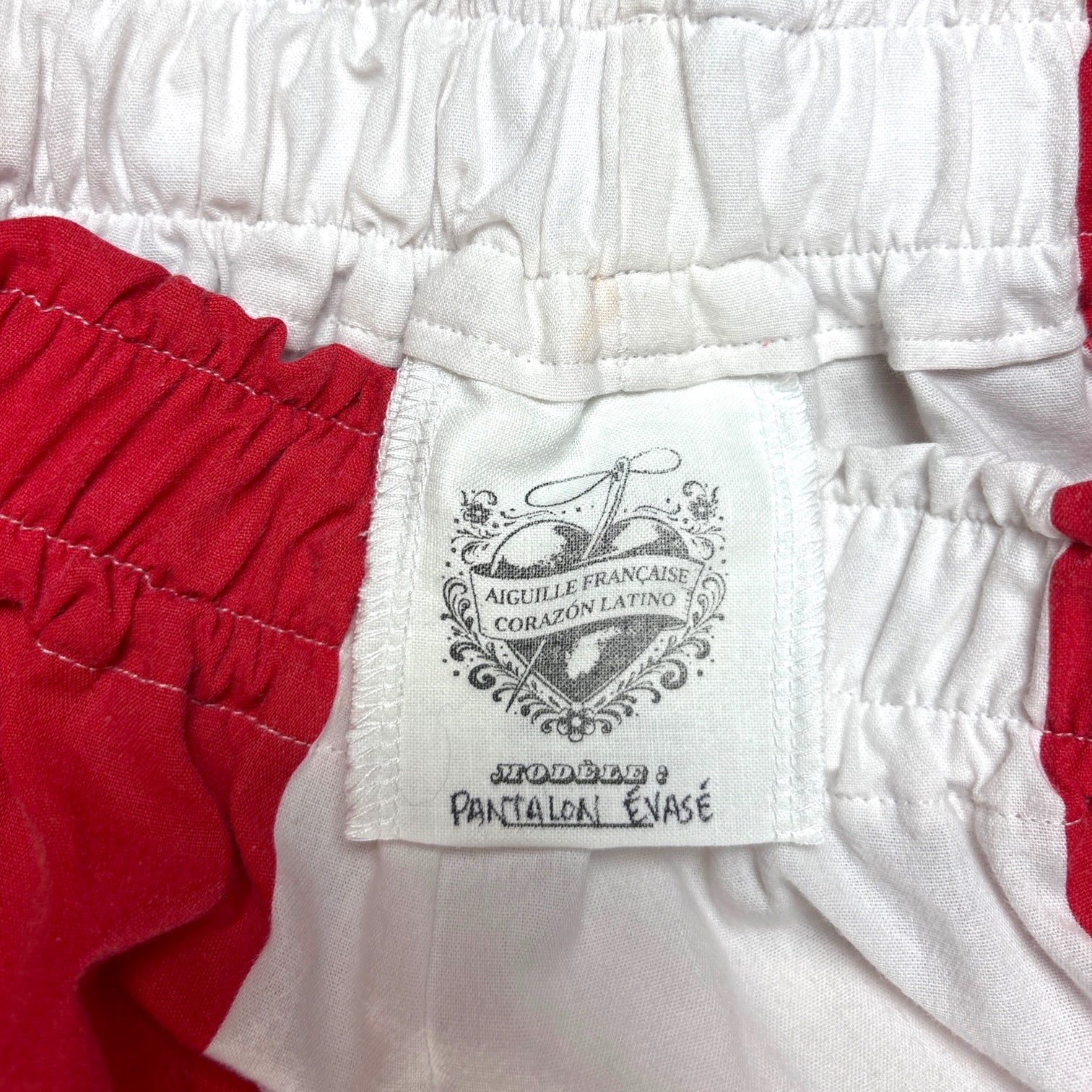 Pantalon évasé Biarritz – Coton upcyclé – Taille unique S à L – Unisexe – Collection Rayé – Quintín