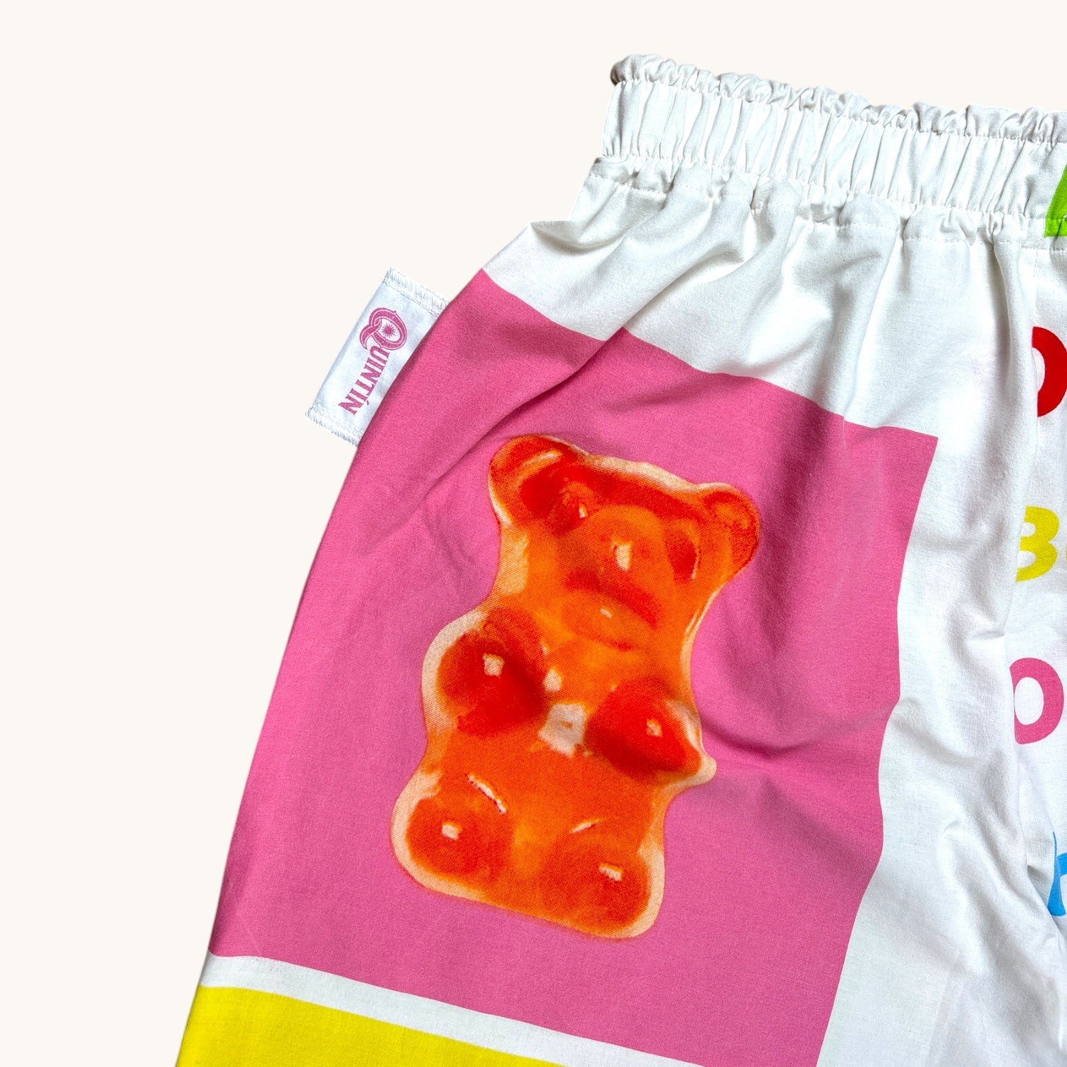 Pantalon évasé Haribo – Coton upcyclé – Taille unique S à L – Unisexe – Collection Pop Culture – Quintín
