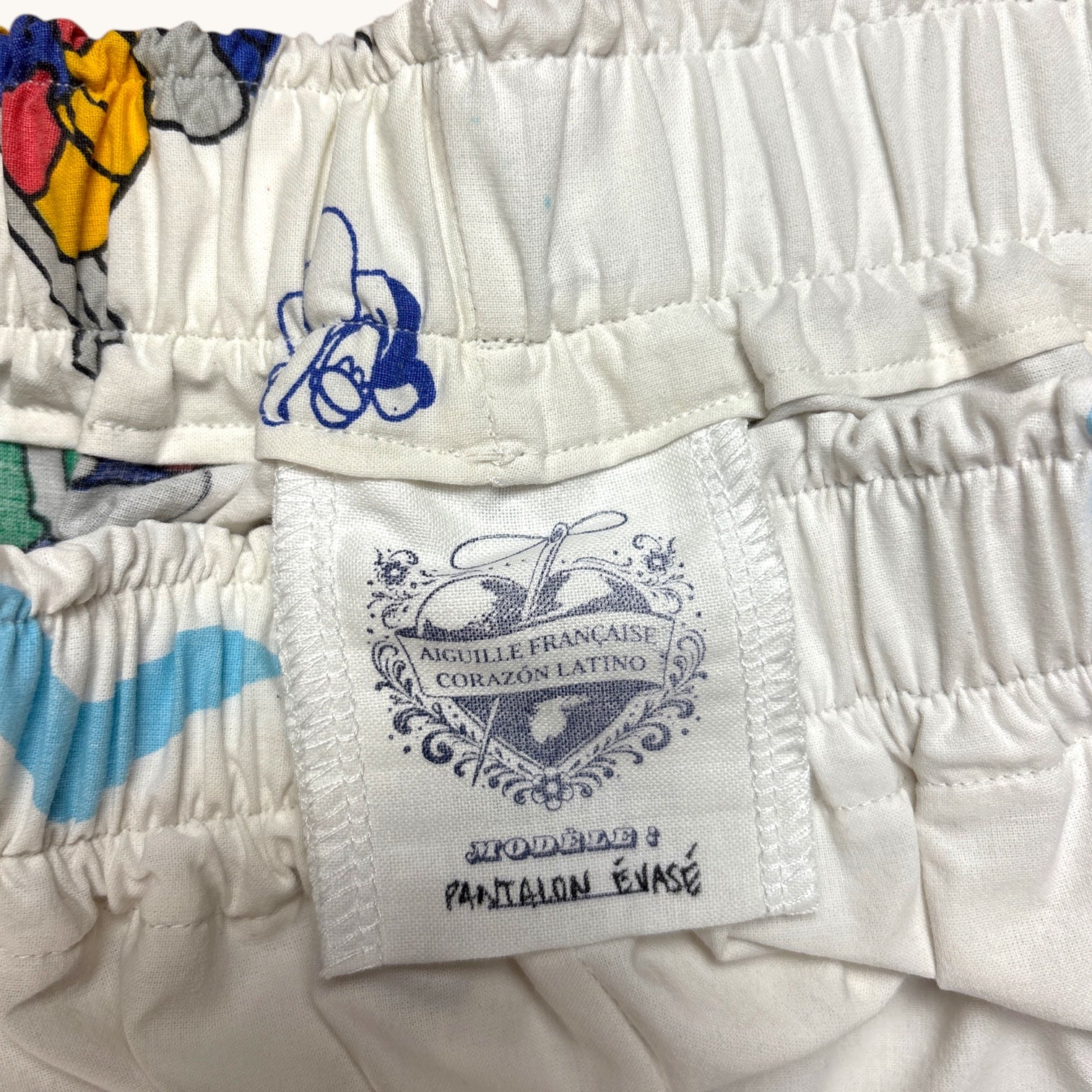 Pantalon évasé Babar – Coton upcyclé – Taille unique S à L – Unisexe – Collection Pop Culture – Quintín