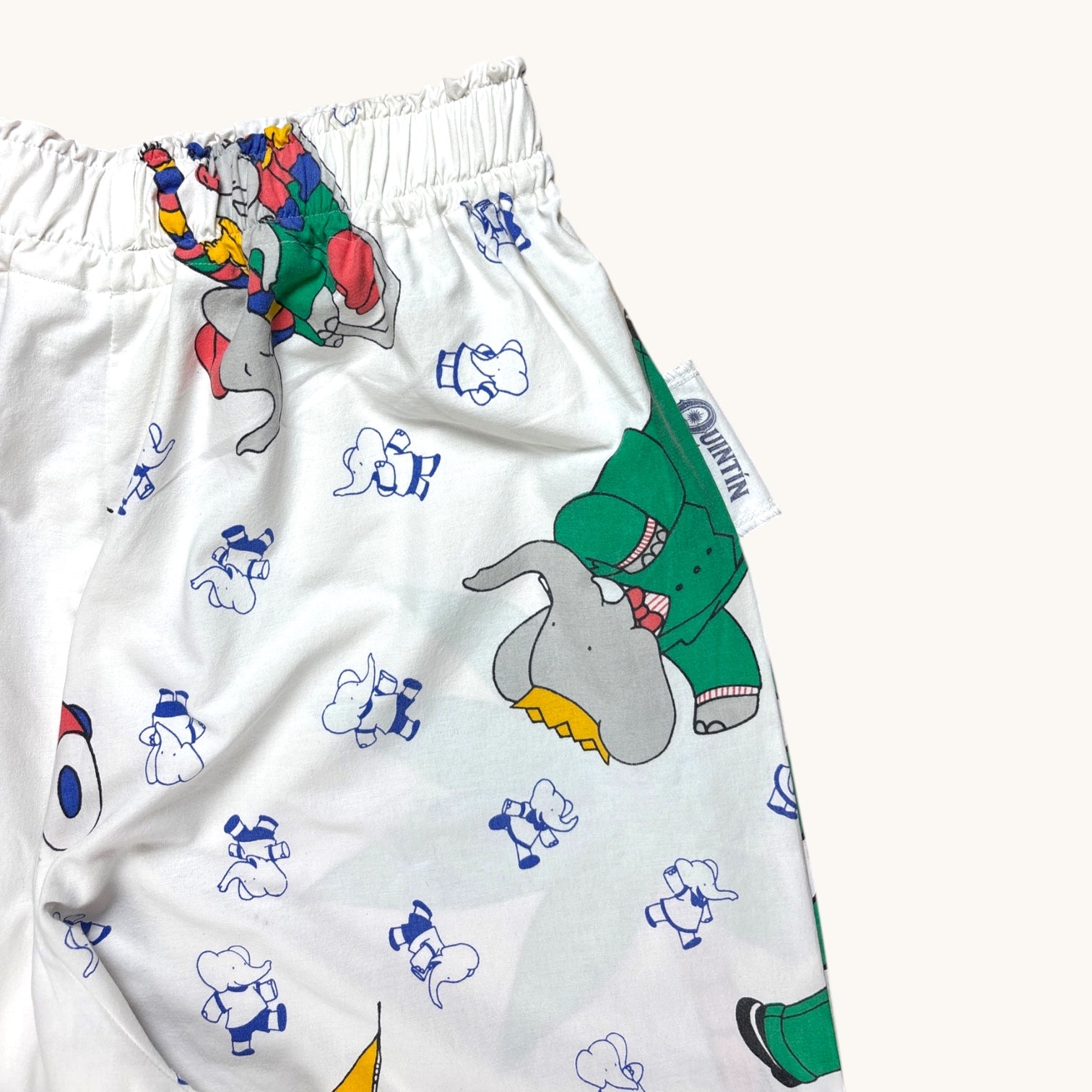 Pantalon évasé Babar – Coton upcyclé – Taille unique S à L – Unisexe – Collection Pop Culture – Quintín