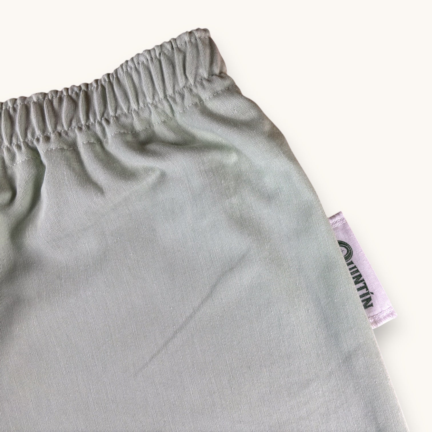 Mini-short Vert Pastel – Coton upcyclé – Taille unique S à L – Unisexe – Collection Couleurs unies – Quintín