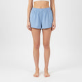 Mini-short Bleu céleste – Organza upcyclé – Taille unique S à L – Unisexe – Collection Couleurs Unies – Quintín
