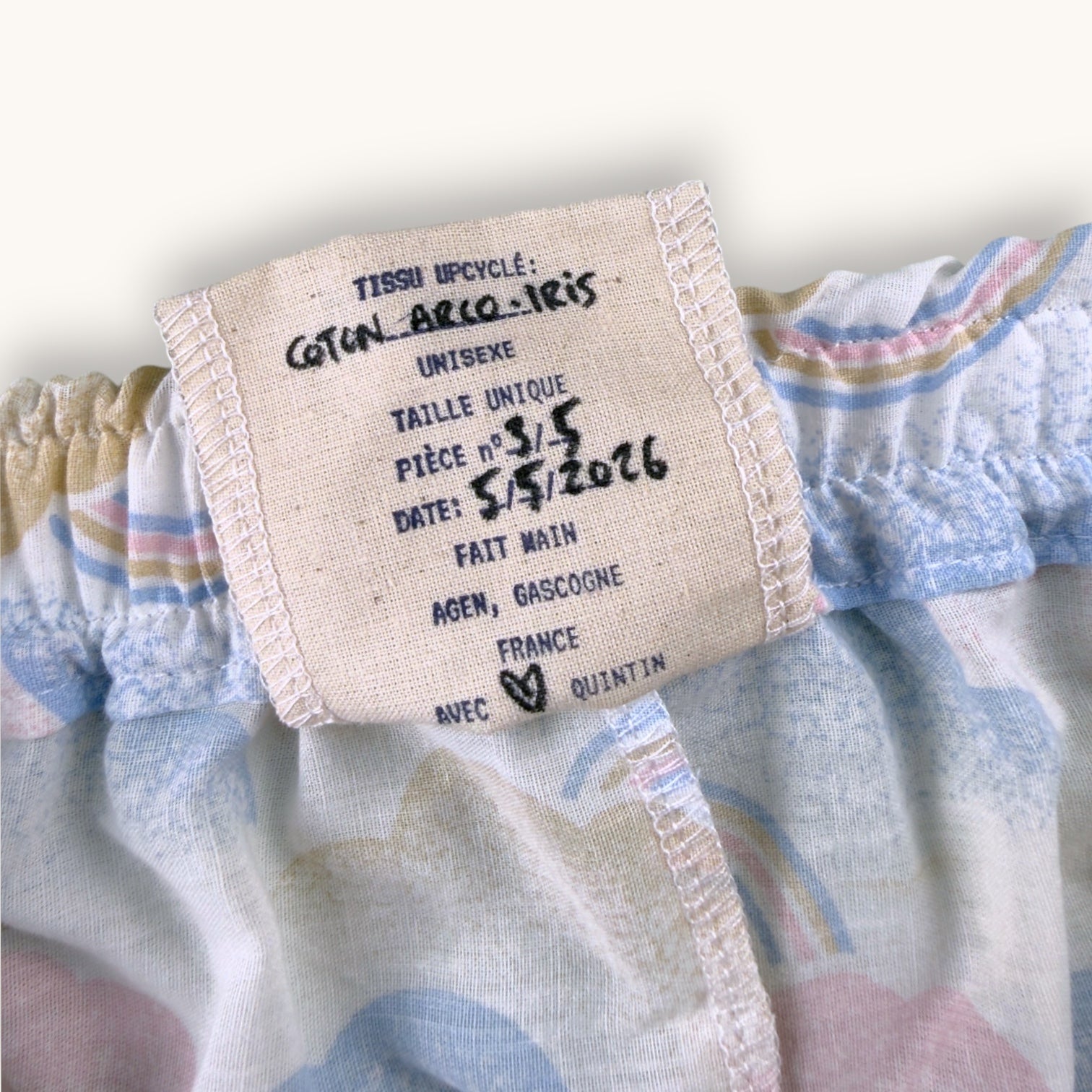 Mini-short Arco Iris Pastel – Paysage & Rose Bonbon – Quintín