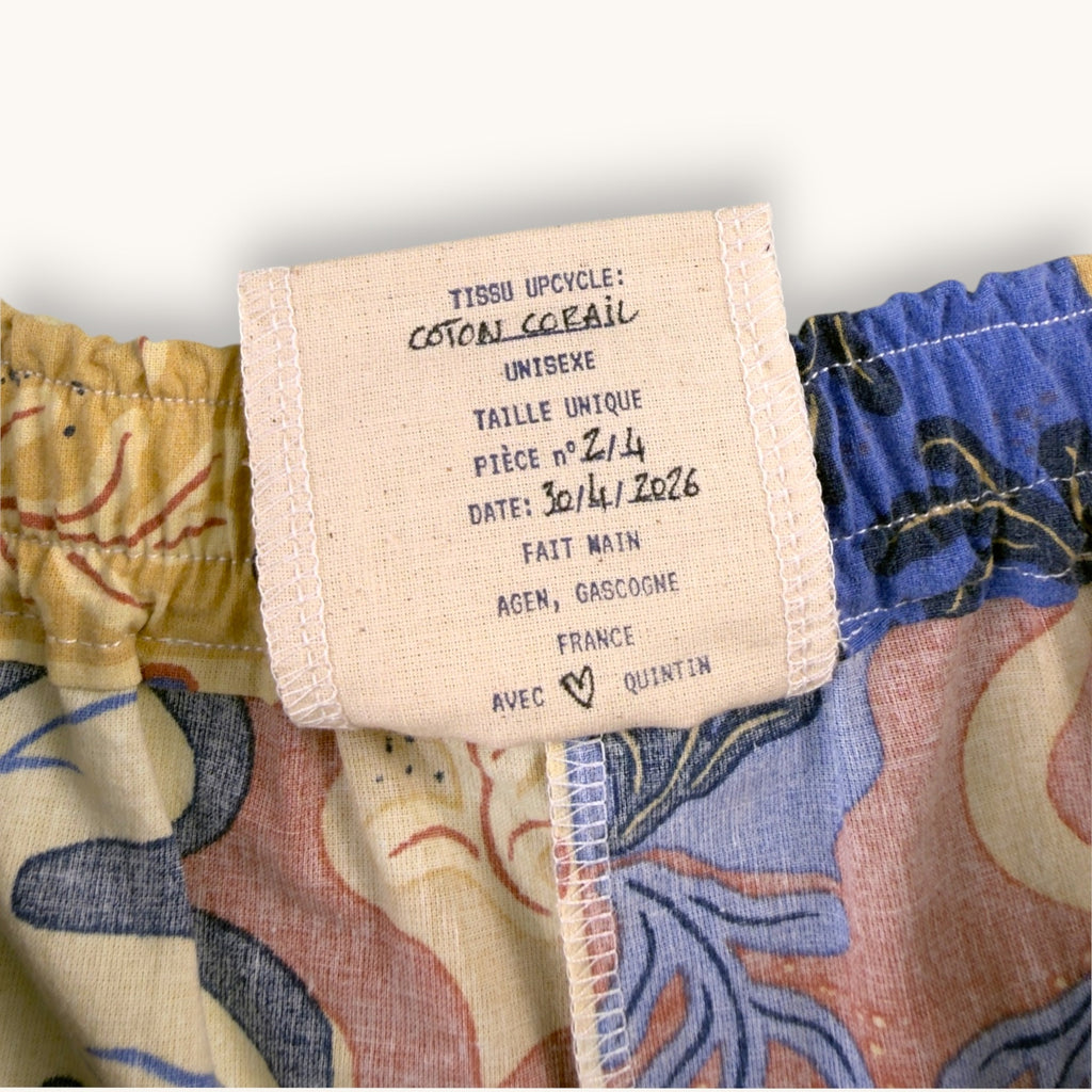 Short Parachute Corail Marin – Collection Fleurs – Quintín
