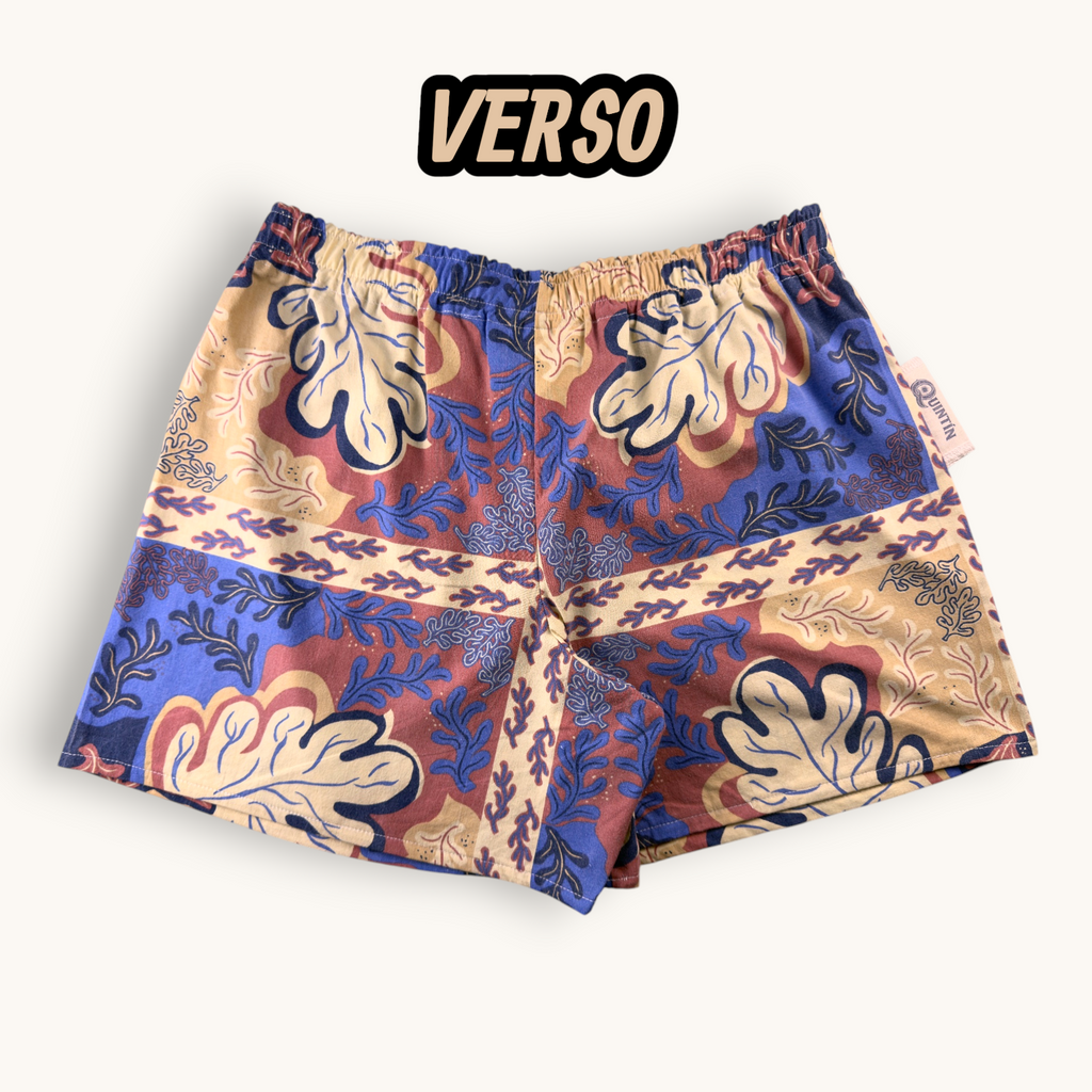Short Parachute Corail Marin – Collection Fleurs – Quintín