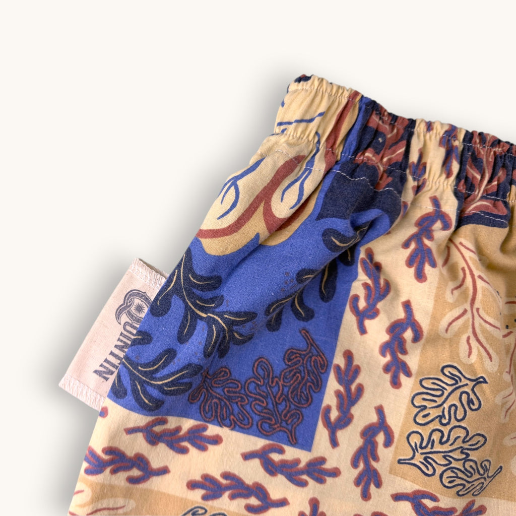 Short Parachute Corail Marin n°2 – Collection Fleurs – Quintín