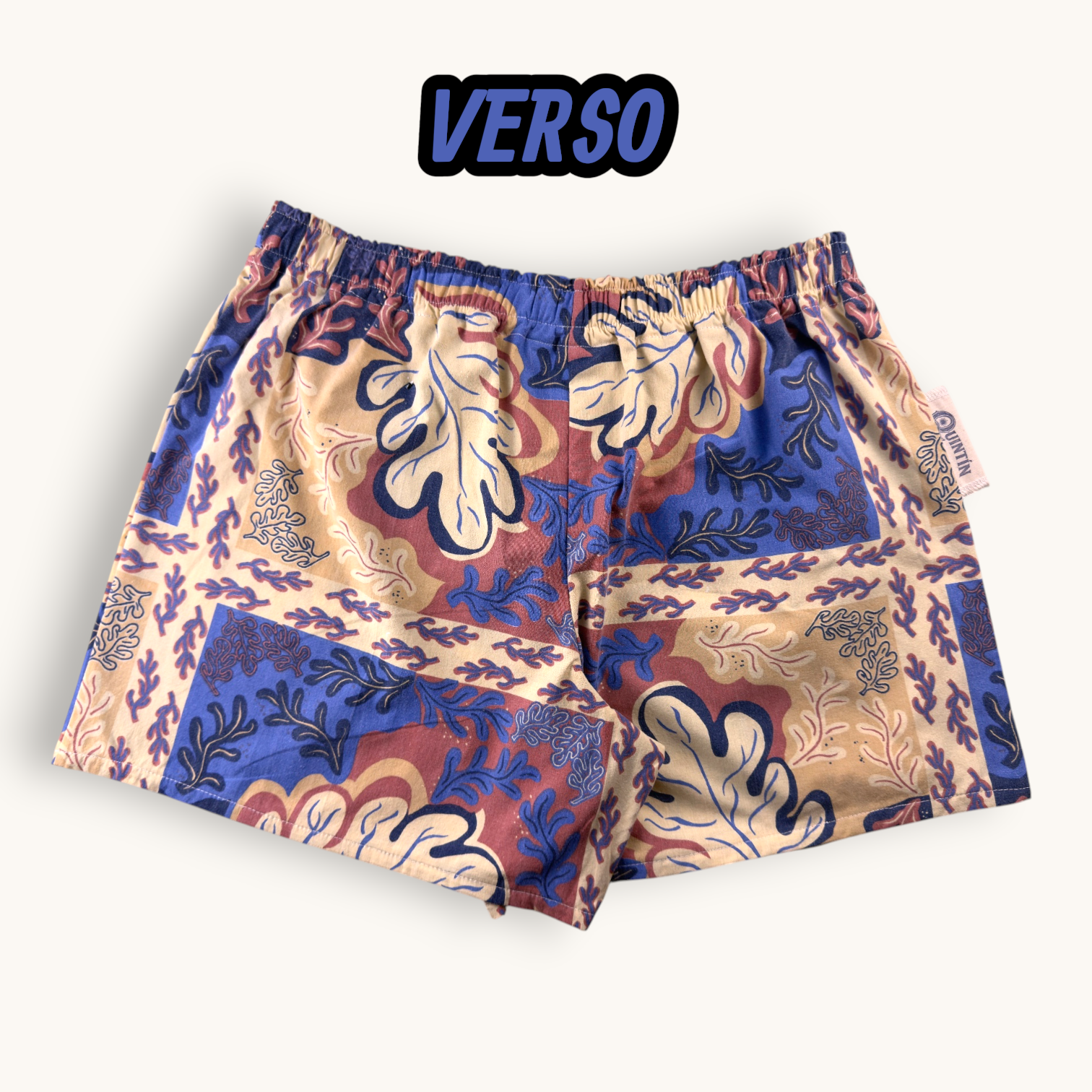 Short Parachute Corail Marin n°2 – Collection Fleurs – Quintín
