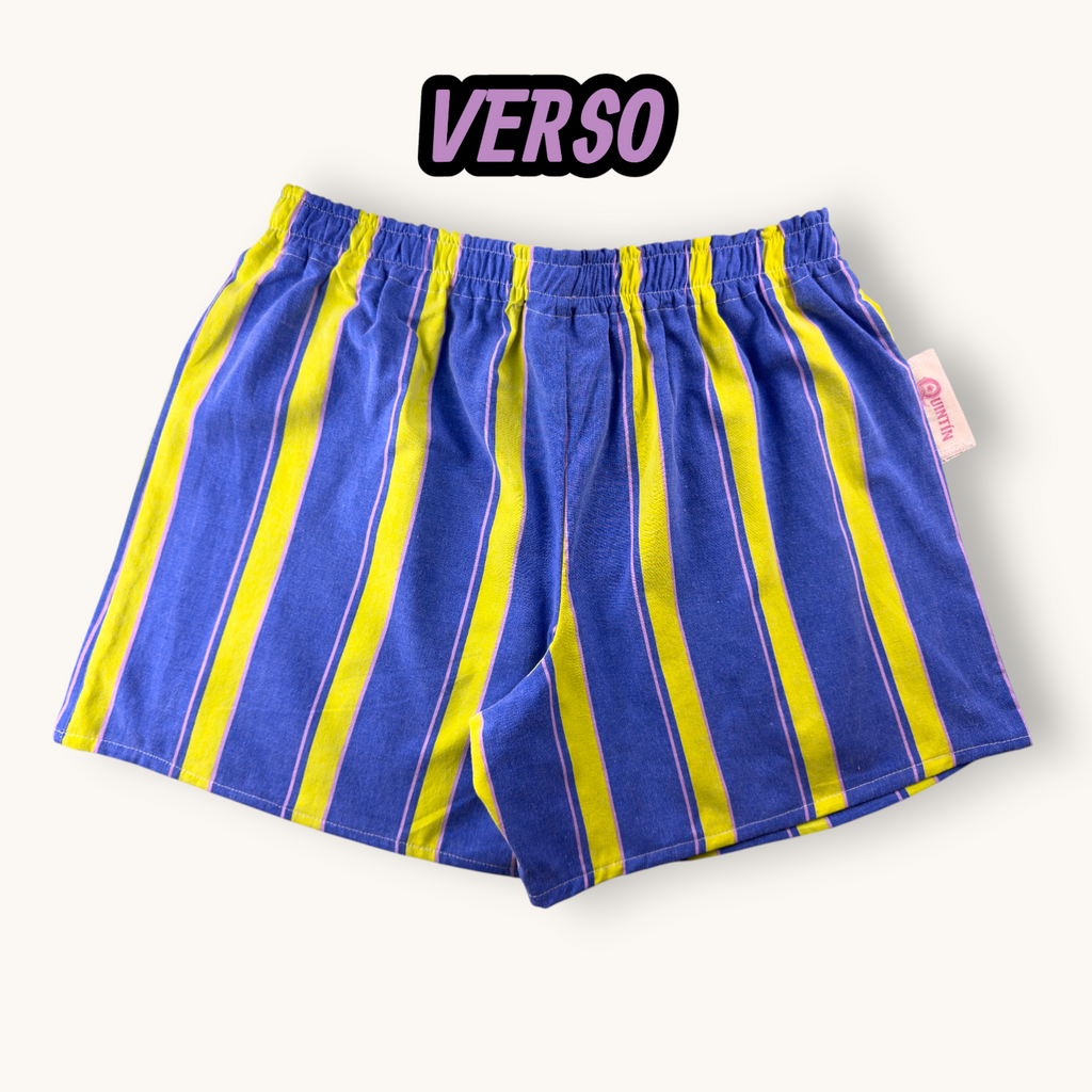 Short Parachute Rayures 90's – Collection Rayé – Quintín