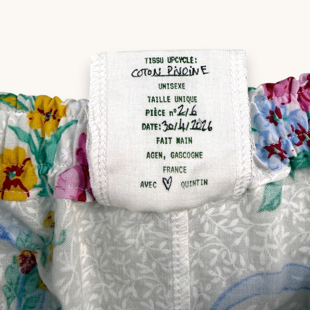 Mini-short Pivoines – Collection Fleurs – Quintín