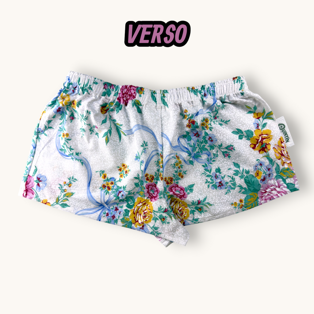 Mini-short Pivoines – Collection Fleurs – Quintín