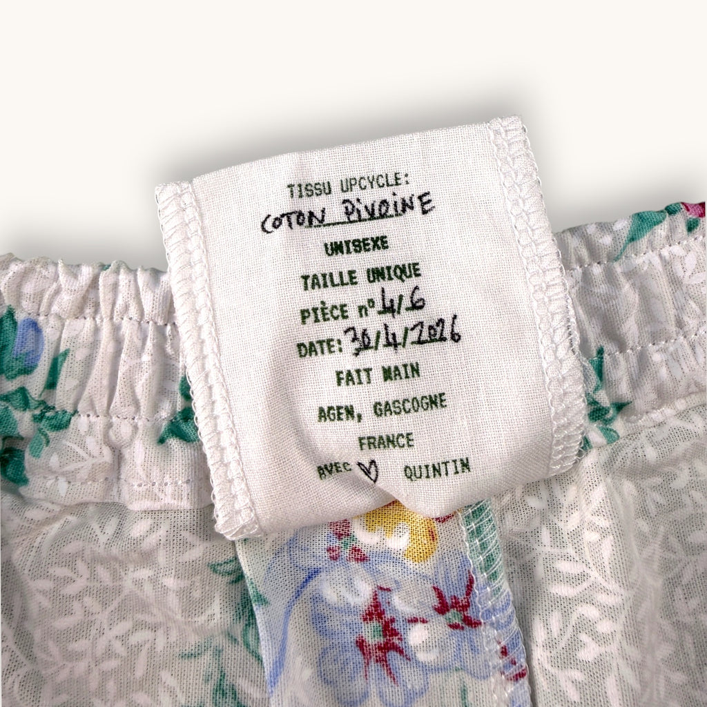 Mini-short Pivoines n°3 – Collection Fleurs – Quintín