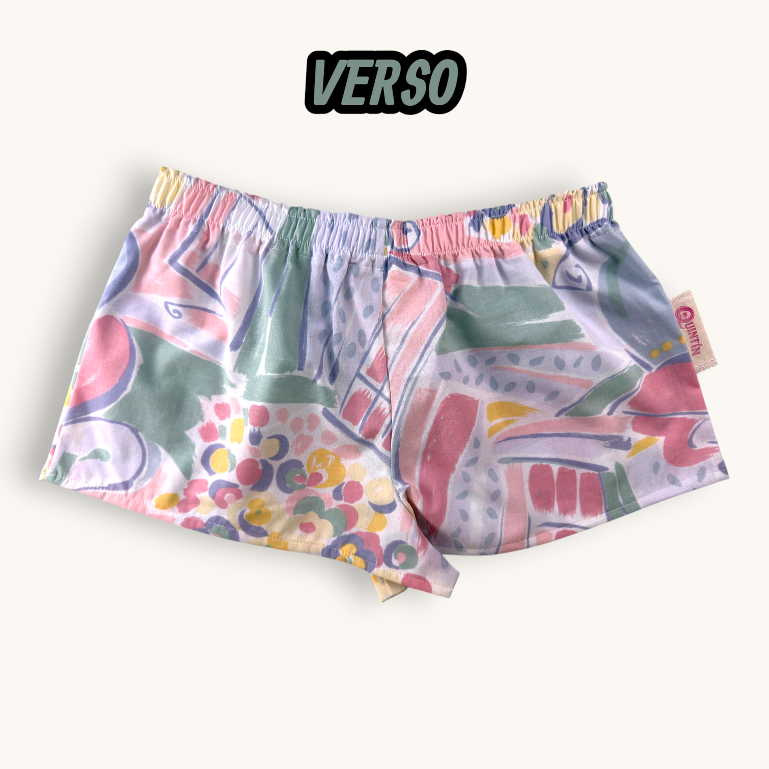 Mini-short Peinture Pastel – Collection Pop Culture & Rose Bonbon – Quintín