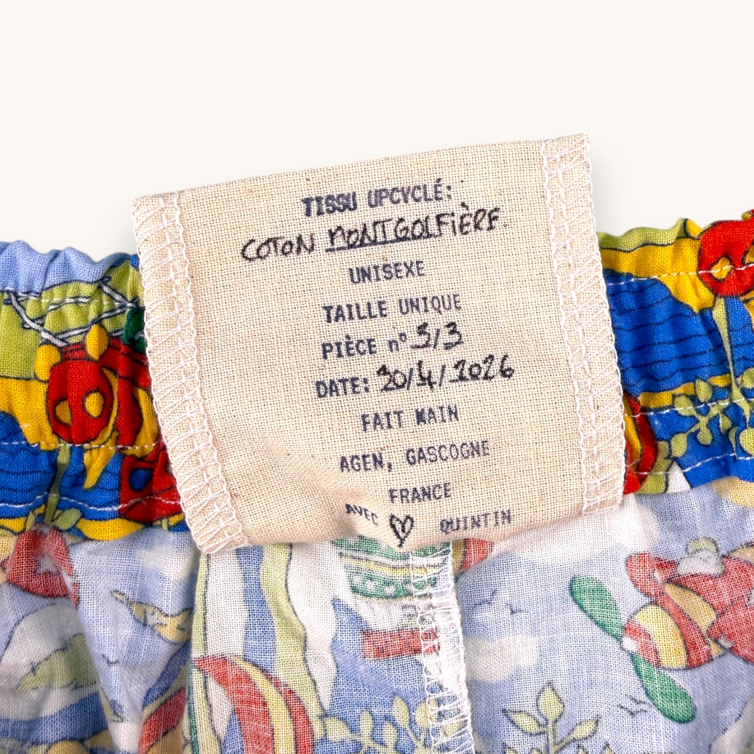 Mini-short Montgolfières Vintage – Collection Pop Culture – Quintín