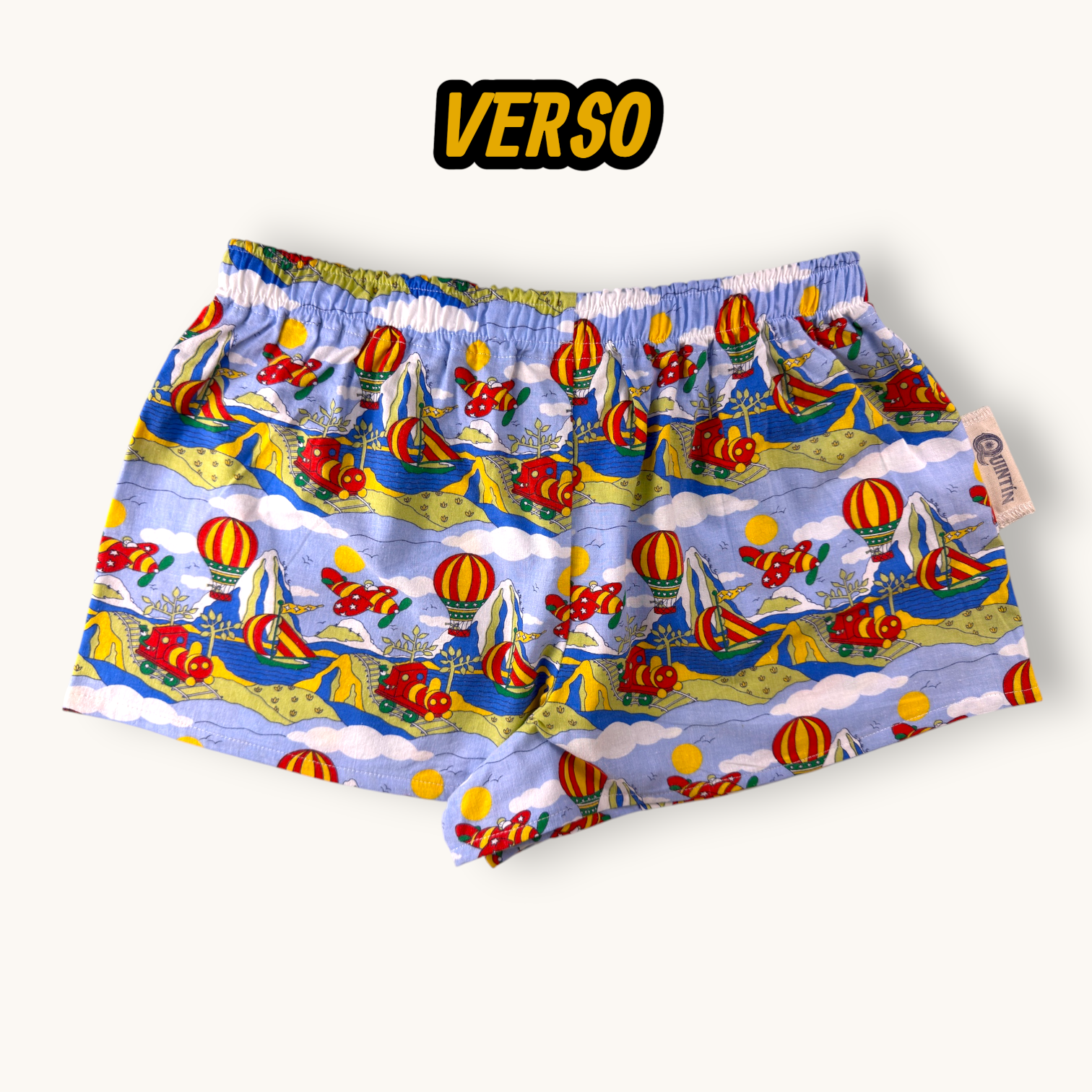 Mini-short Montgolfières Vintage – Collection Pop Culture – Quintín