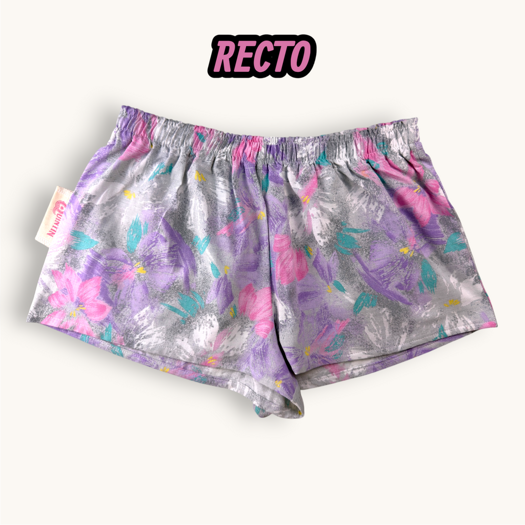 Mini-short Fleuri Années 80 n°2 – Collection Fleurs & Rose Bonbon – Quintín
