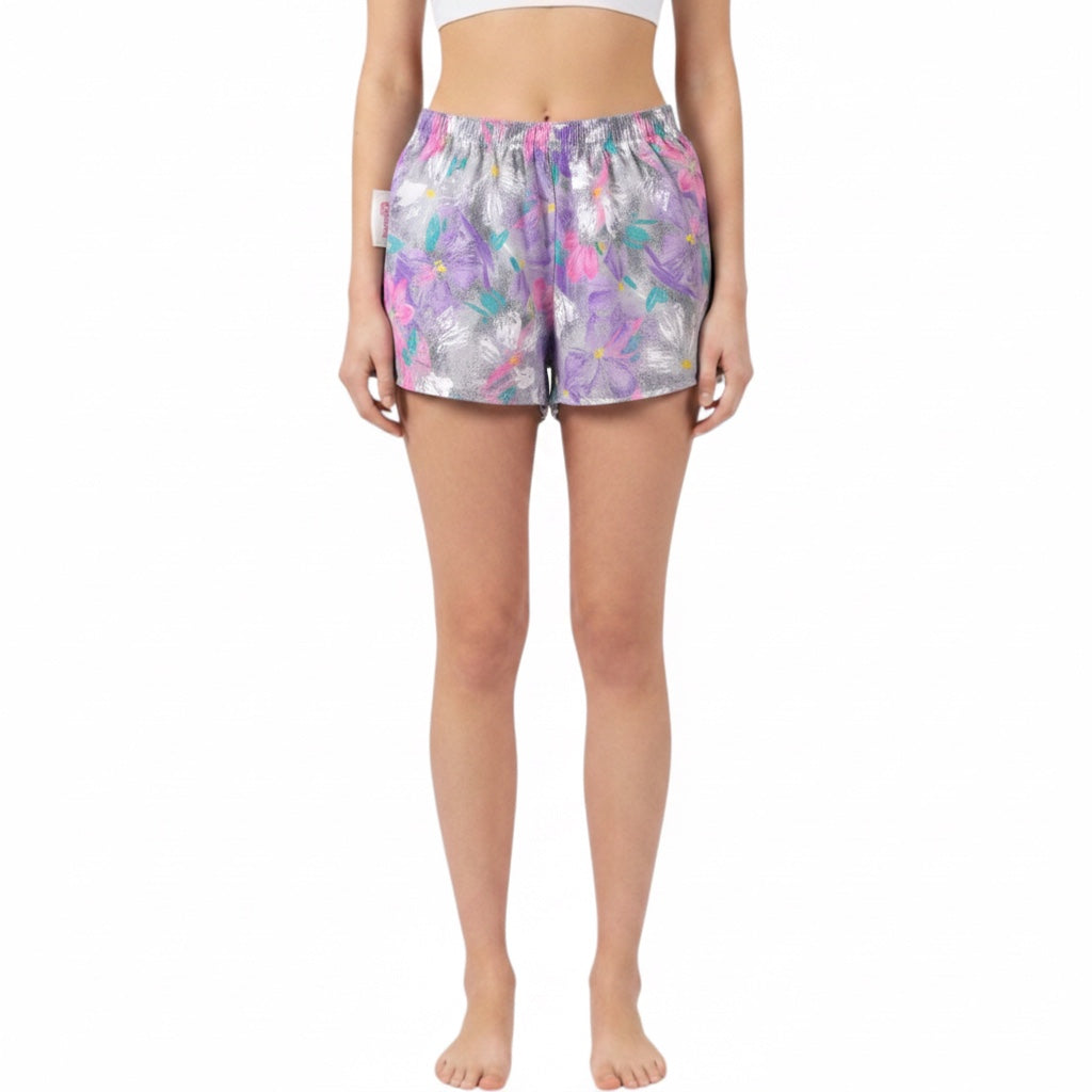 Mini-short Fleuri Années 80 n°2 – Collection Fleurs & Rose Bonbon – Quintín