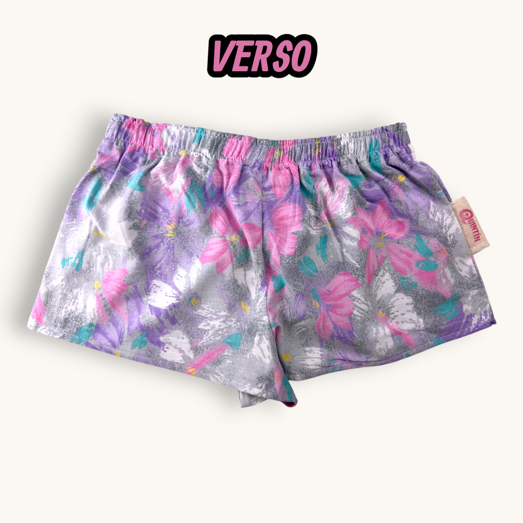 Mini-short Fleurs 90's – Collection Rose Bonbon – Quintín