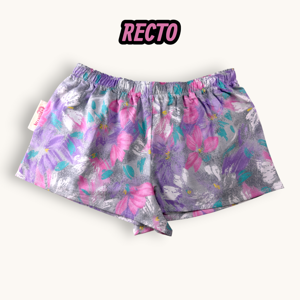 Mini-short Fleuri Années 80 – Collection Fleurs & Rose Bonbon – Quintín
