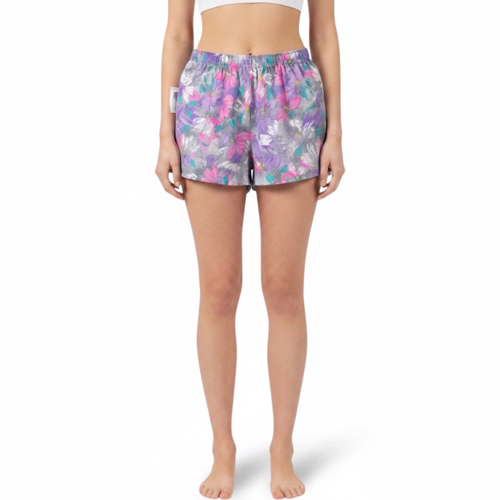 Mini-short Fleuri Années 80 – Collection Fleurs & Rose Bonbon – Quintín