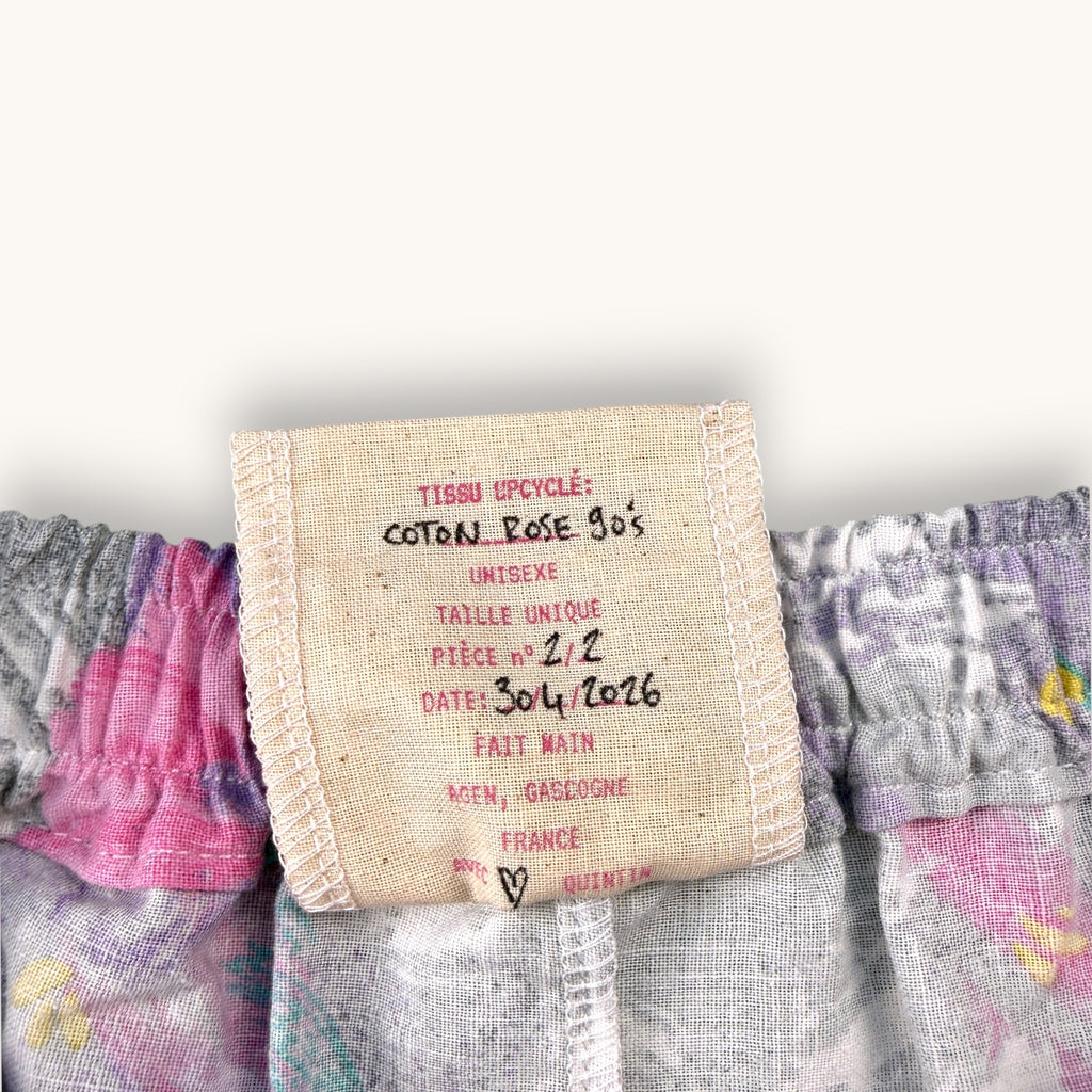 Mini-short Fleuri Années 80 – Collection Fleurs & Rose Bonbon – Quintín