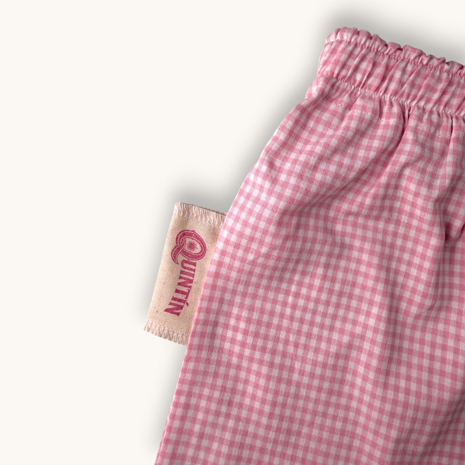 Mini-short Vichy Rose – Collection Vichy & Rose Bonbon – Quintín