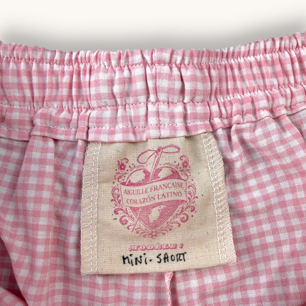 Mini-short Vichy Rose – Collection Vichy & Rose Bonbon – Quintín