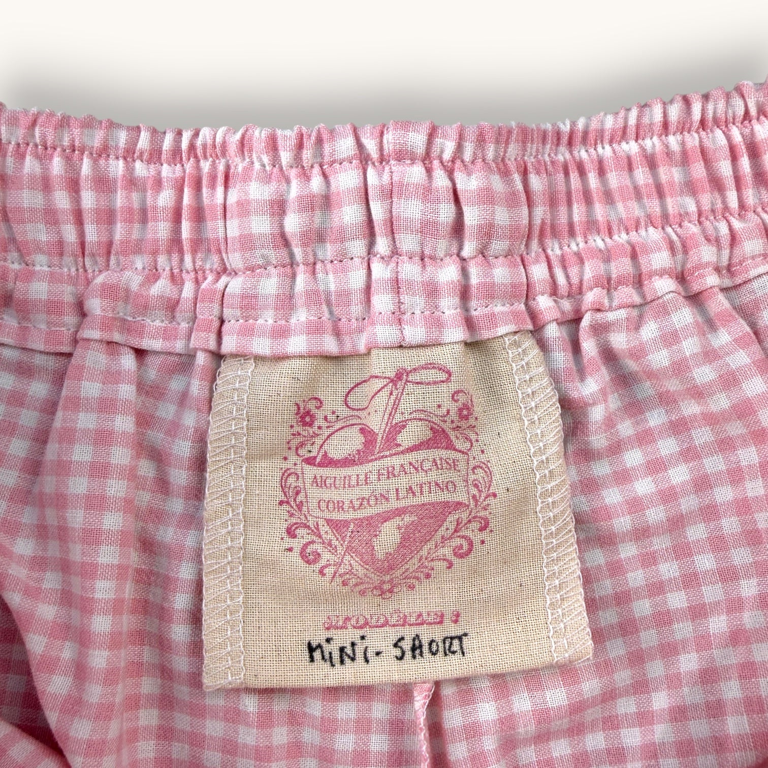 Mini-short Vichy Rose – Collection Vichy & Rose Bonbon – Quintín
