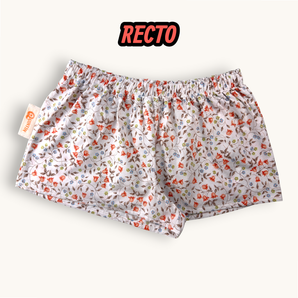Mini-short Liberty Fleurs Orange – Collection Fleurs – Quintín