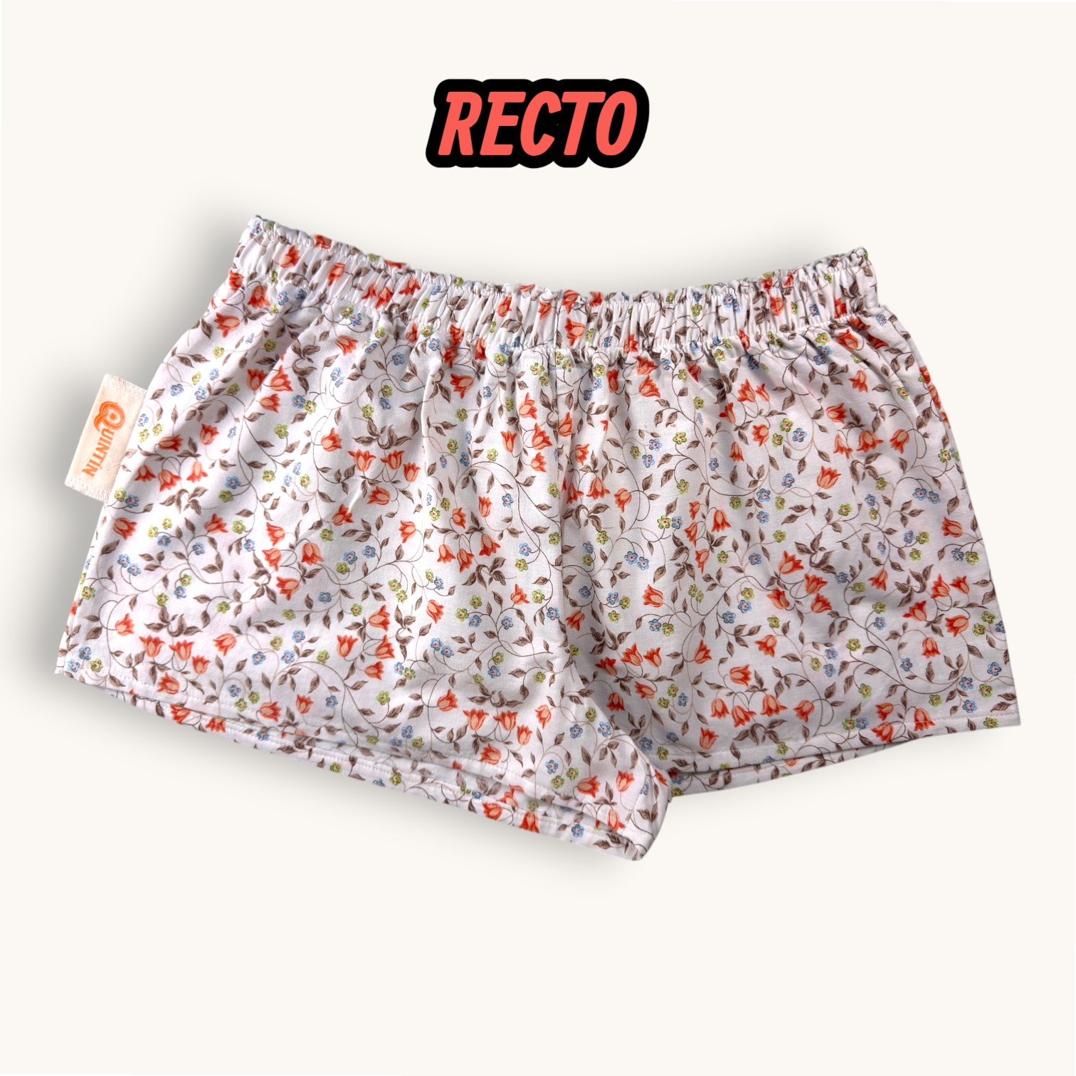 Mini-short Liberty Fleurs Orange – Collection Fleurs – Quintín